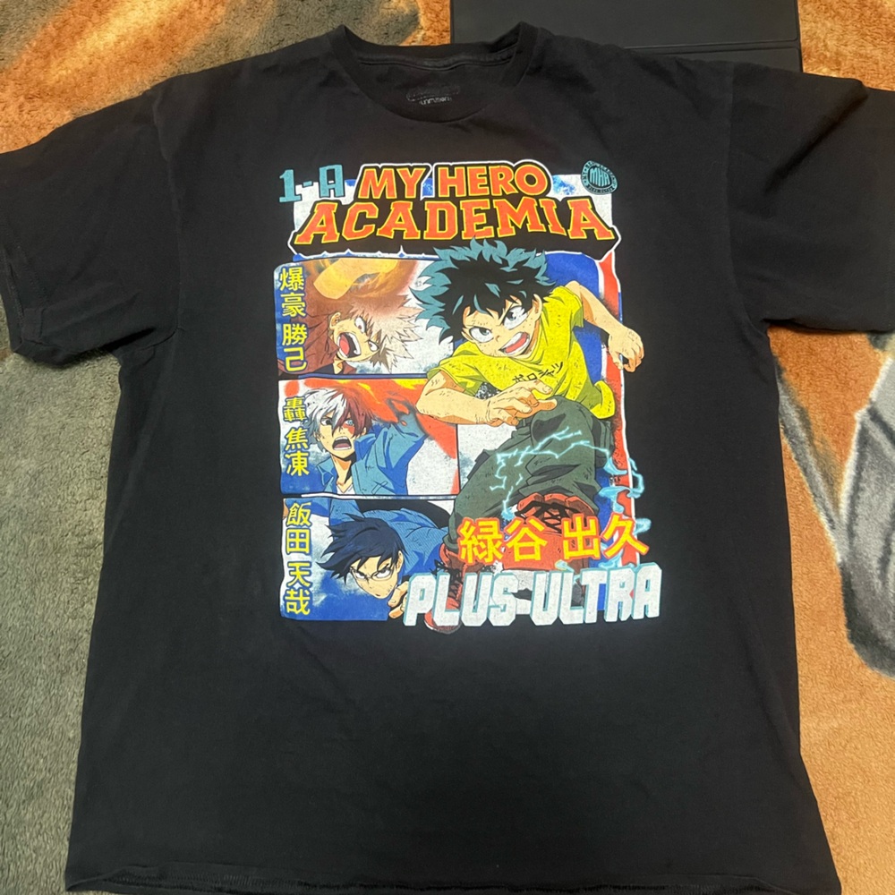 NuMe My Hero Academia Black T-shirt with Multicolor Graphic